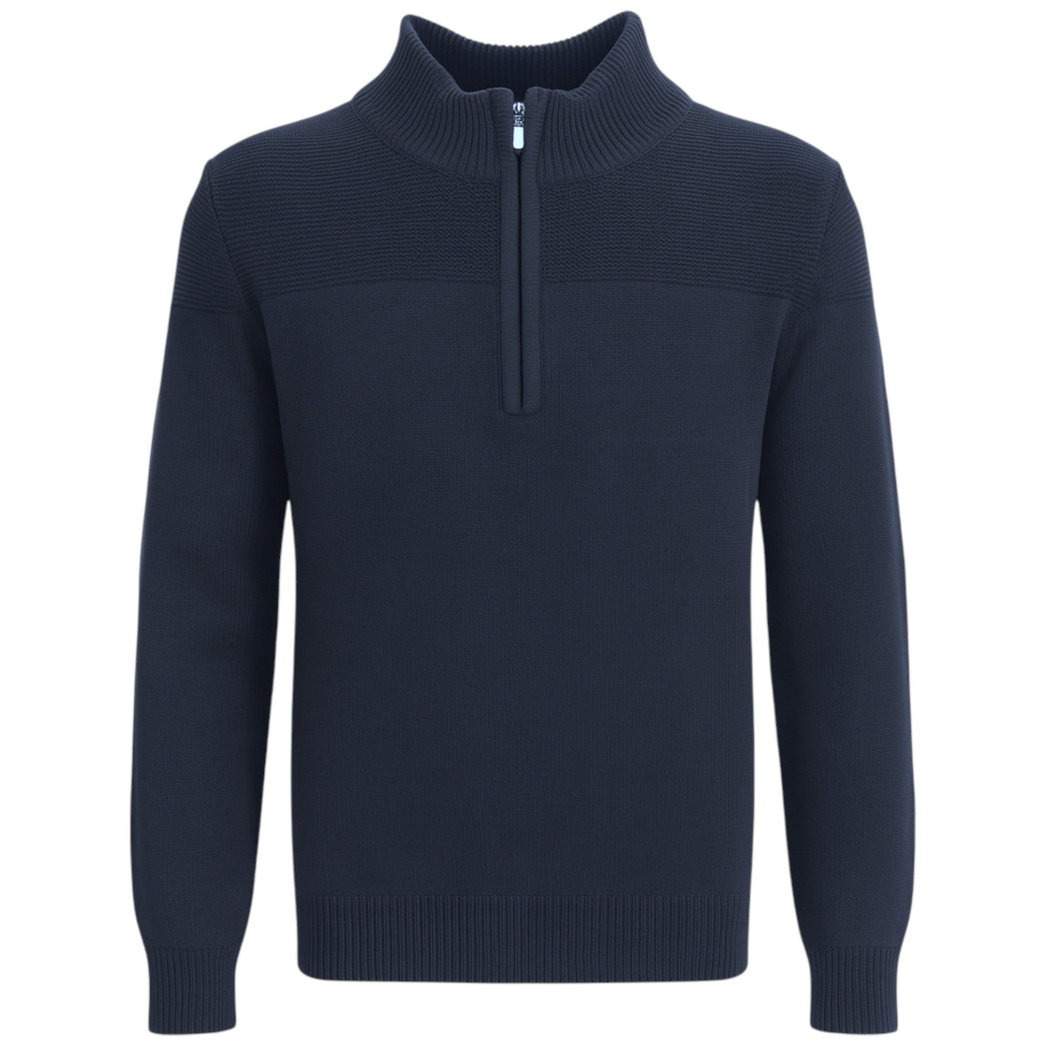 Men's ¼ Zip Noble Funnel Neck Jumper - Ex Store 'Firetrap'
